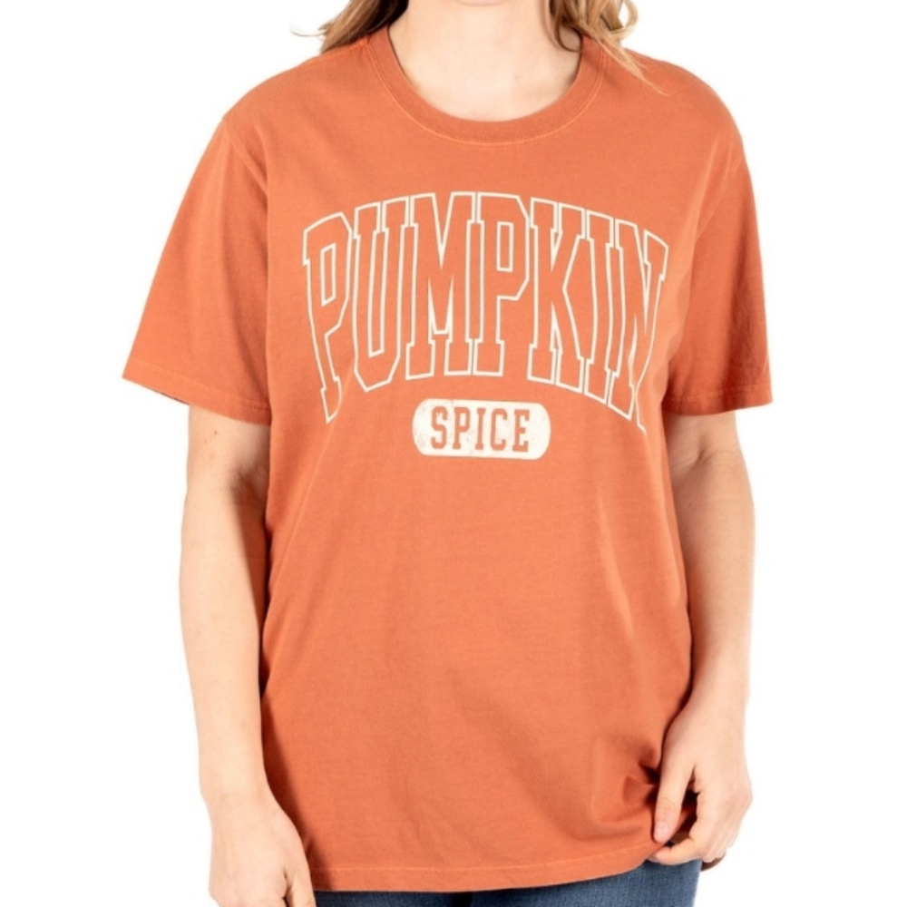 State of Mine Pumpkin Spice Graphic Tee Fall Autumn Shirt Orange XL